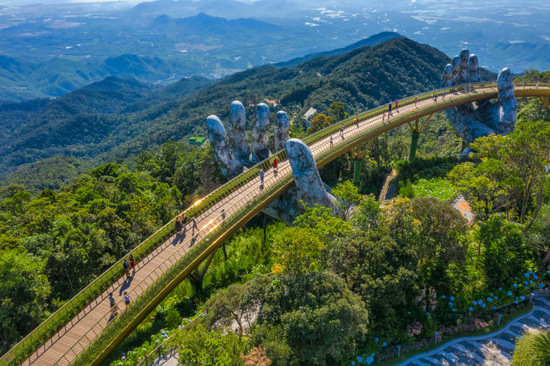 Aerial,View,Of,The,Golden,Bridge,Is,Lifted,By,Two