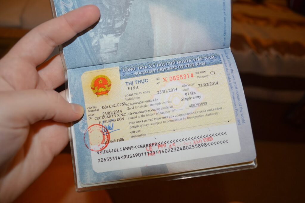 visa to enter in Vietnam